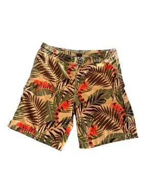 EUC Gap Kids Boys Size Large (10) Tropical Palm Print Swim Trunks Surf Shorts